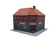 Hjørnebygning med bank