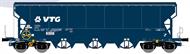 Getreidewagen Tagnpps 102m³, blau, VTG, 22. Betr.nr.