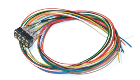 Kabelsatz mit 8-poliger Buchse nach NEM 652, DCC Kabelfarben, 30cm 