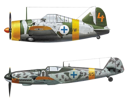 1/72 B-239 Buffalo Messerschmitt Bf109G-6, Juutilainen