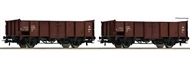 2-tlg. Set: Offene Güterwagen, DSB