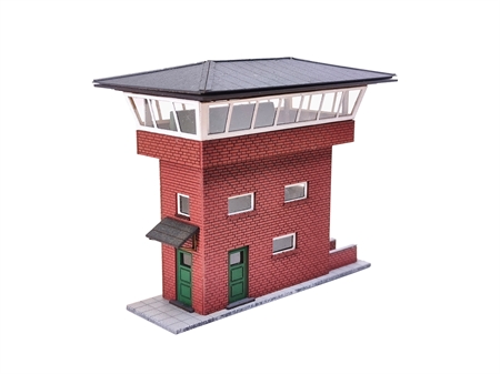 Moderne blokpost røde sten