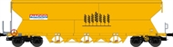 Getreidewagen Tagnpps 101m³, orange, NACCO, 6. Betr.nr.