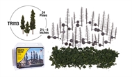 2½"-6"Forest Green Trees (24/Kit)