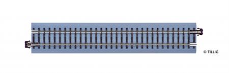 Bettungsgleis braun, Länge 166mm gerades Anschlussgleis mit Entstör
