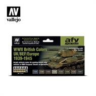 WWII British Colors UK/BEF/Europe 1939-1945 8x17ml