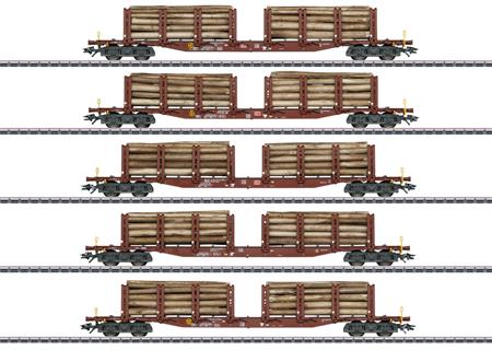 Rungenwagen-Set Holztransp.DB