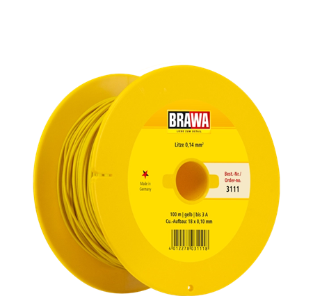 Litze 0,14mm² 100m Spule ge