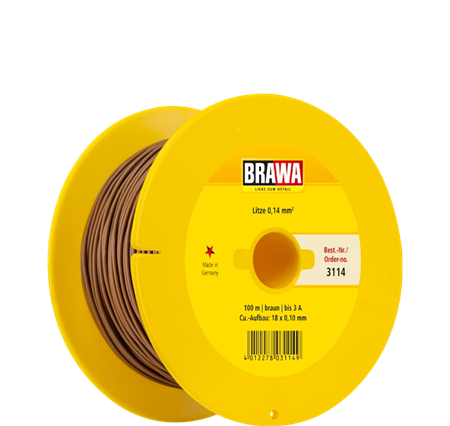 Litze 0,14mm² 100m Spule br
