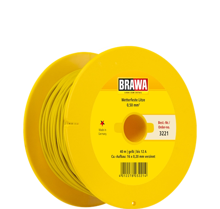 Litze 0,50mm² 40m Spule ge
