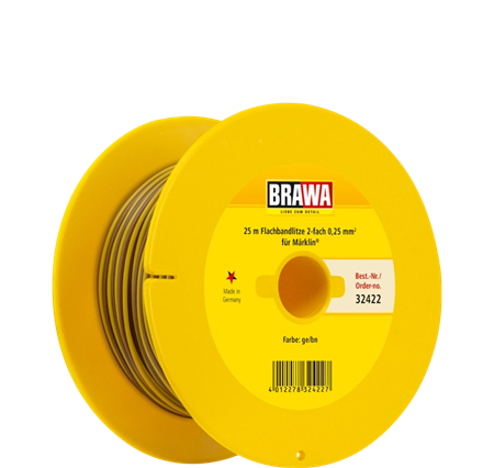 Doppellitze 0,25mm² 25m ge/br