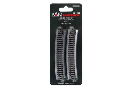 N R481-15 Curved Track (4 ea) (19-15d)