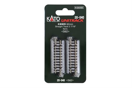 N 62mm Straight Track (4 ea)  (2 1/2)