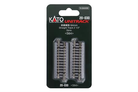 N 64mm Straight Track (2 ea)   (2 1/2)