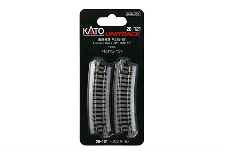 N R315-15 Curved Track (4 ea) (12 3/8-15d)
