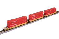 Gunderson MAXI-IV Double Stack Car BNSF Original Logo #253806 w/ Ferromex Containers