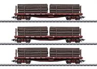US-Flachwagen-Set Grubenholz