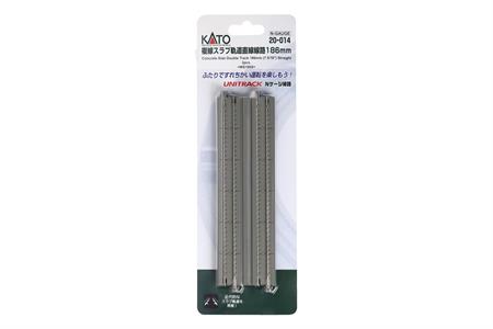 N Double Track Concrete Slab Straight 186mm (2ea)