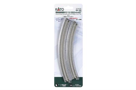 N Double Curve Track R315/282-45 Degree