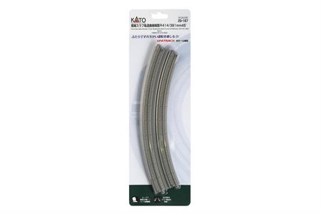 N Double Concrete Slab Curve Track R414/384-45 Degree