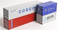 Set 4-pcs. Container 20 ft “Safmarine”, 20 ft “MAERSK Sealand”, 40 ft “COSCO” and 40 ft “CRONOS”
