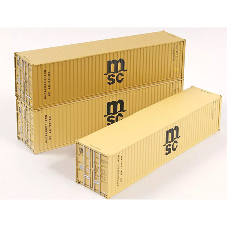 Set 3-pcs. one Container 40 ft and two 40 ft HC “MSC”, one of them in old livery