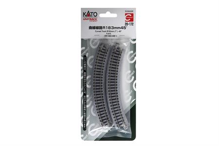 N 183mm (7") Radius 45º Curve Track [4pcs]