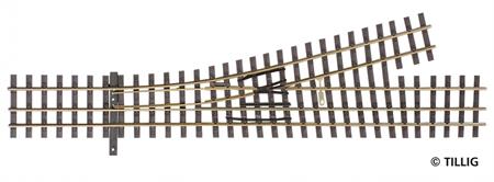 Dreischienen-Schmalspurweiche, Länge 228 mm