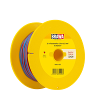 Doppellitze 0,25mm² 25m bl/rt