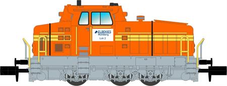 Rangierdiesellok DHG 700 C "ELBEKIES", orange, DCC