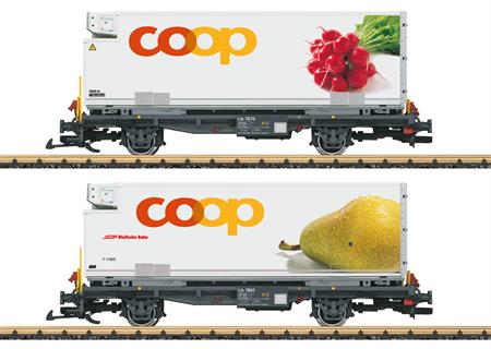 Containerwagen Set COOP RhB