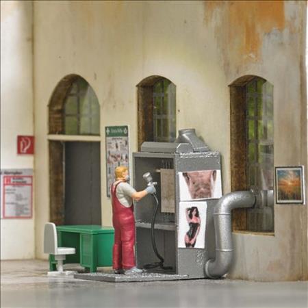 A-Set:Lackierer/Kabine H0