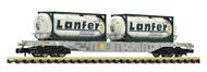 Containertragwagen Sgnss AAE+Lanfer Container