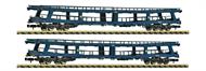 2er Set Autotransportwagen DDm blau DB