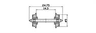 Radsatz 2fach isoliert 9mm 1 P